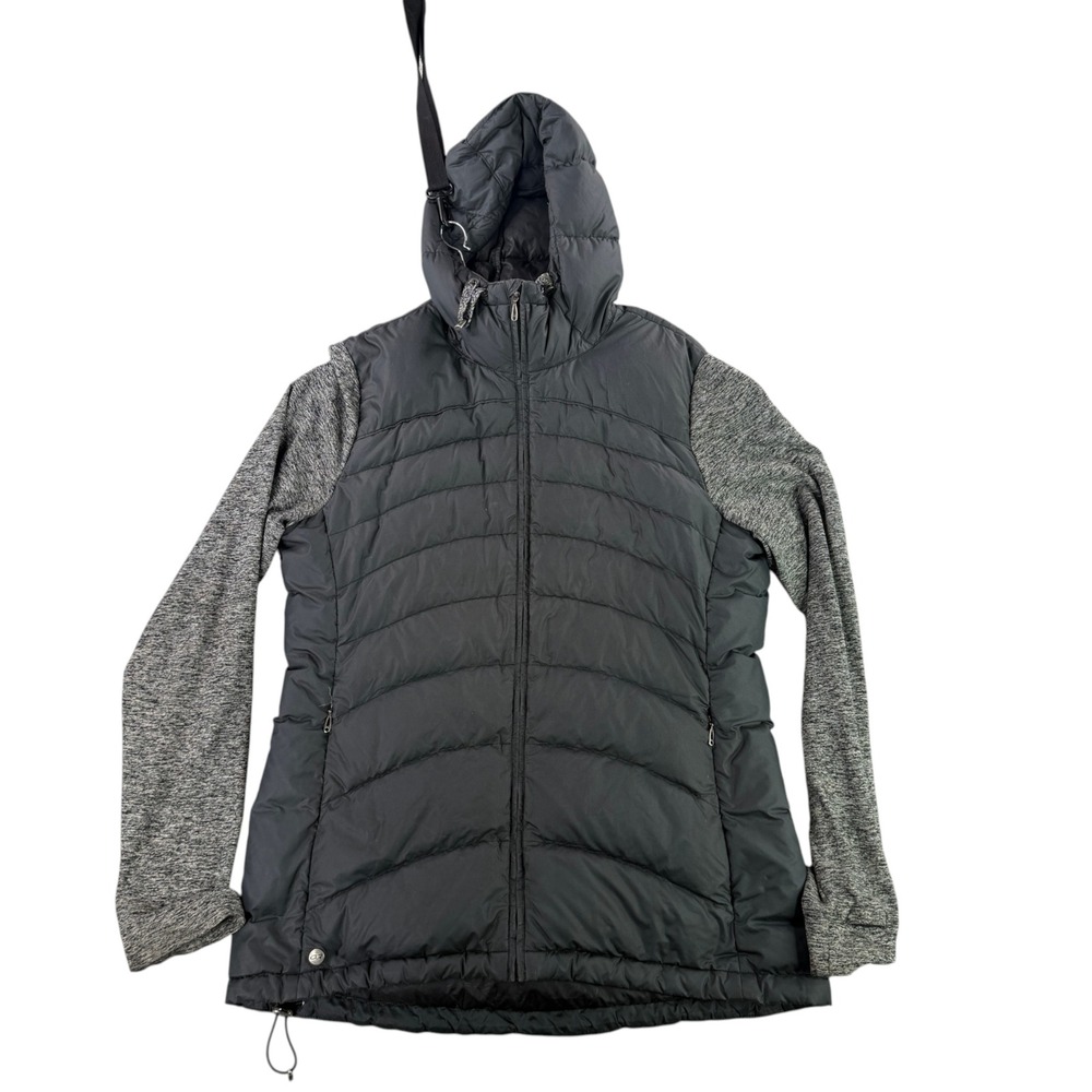 Outdoor Research Plaza Hoody Women XL Black Hybrid Down Puffer Jacket 244839
